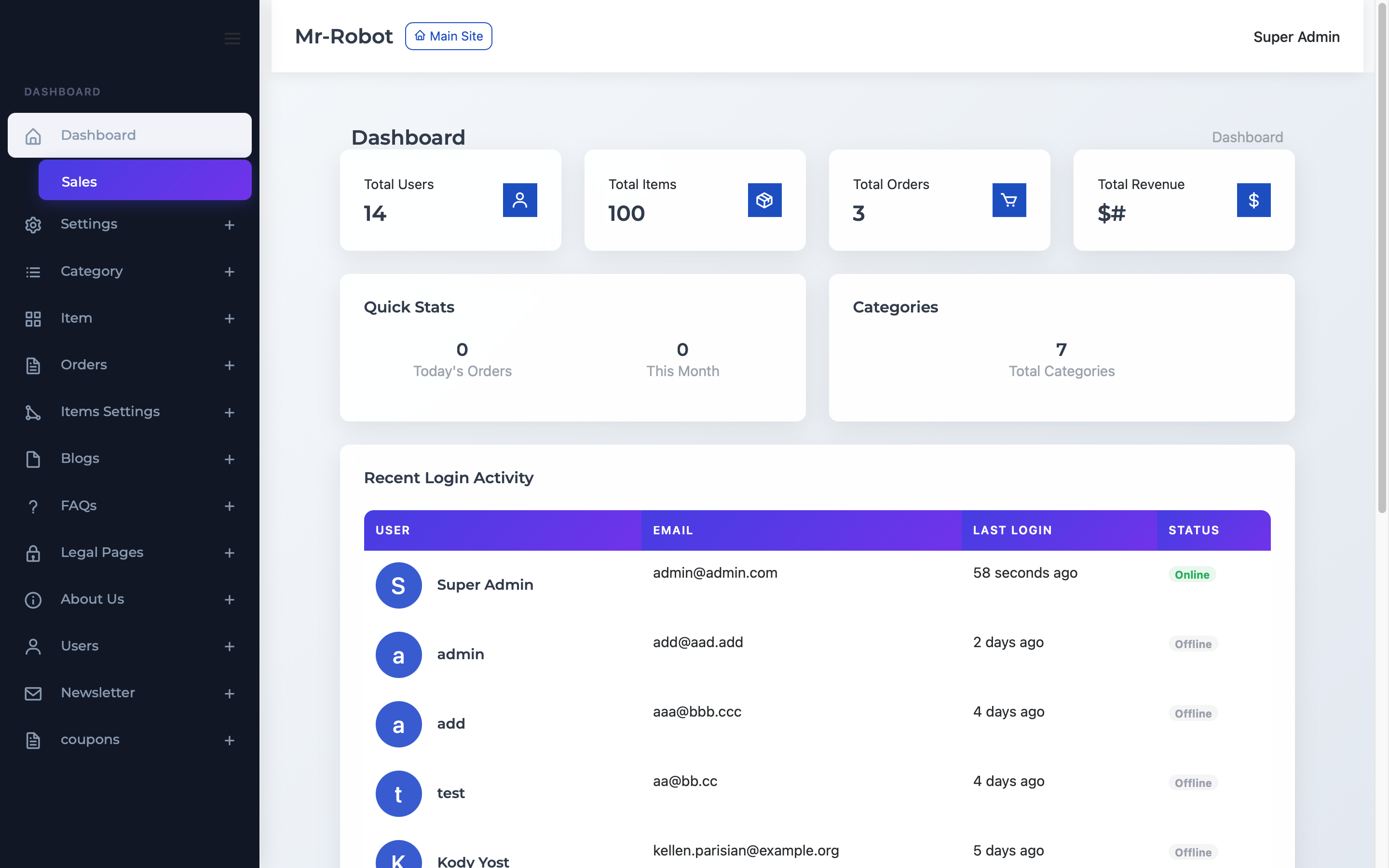 Clothing & Footwear Online Store